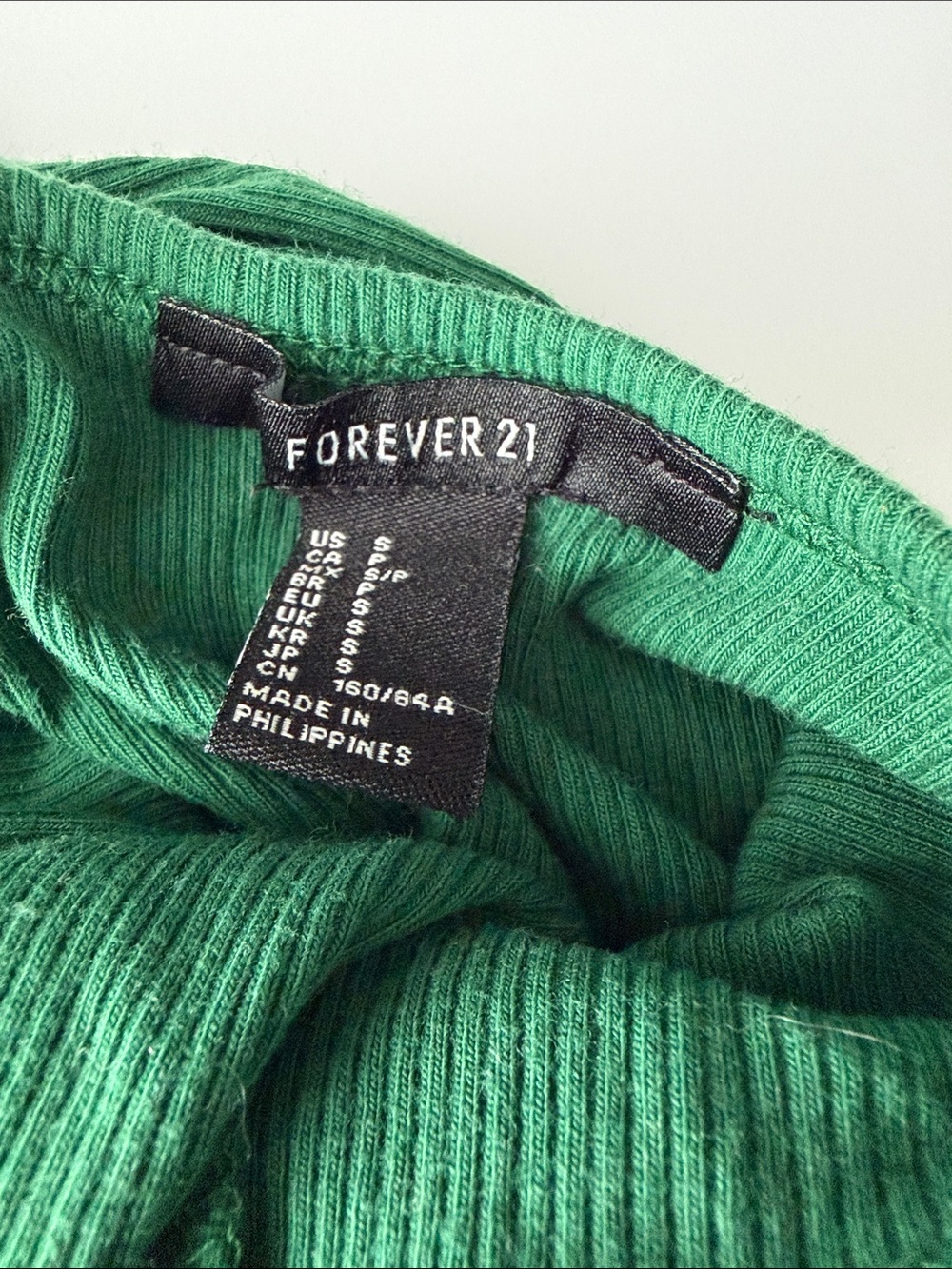 Deep Green Ribbed V-Neck One-Piece Bodysuit - Picture 3 of 3